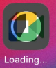 Google Meet icon with a loading progress indicator.